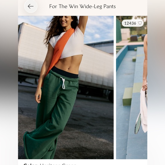 free people movement Pants - Free People Movement For The Win Wide Leg Pants NWOT Size S Heritage Green